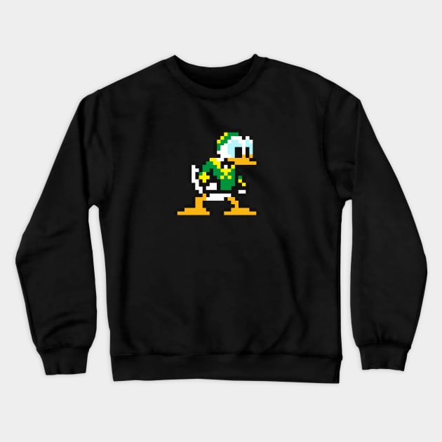 8-Bit Quack Crewneck Sweatshirt by WildKingdumb